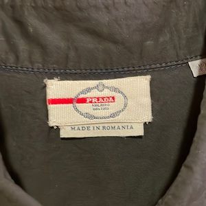 Prada Mens Cotton Shirt Black